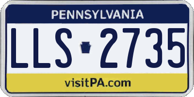 PA license plate LLS2735