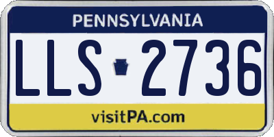PA license plate LLS2736