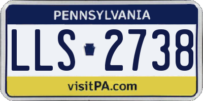 PA license plate LLS2738