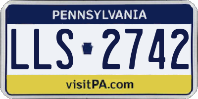 PA license plate LLS2742