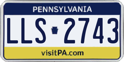 PA license plate LLS2743