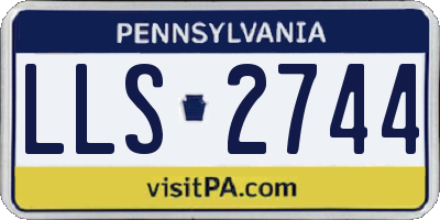 PA license plate LLS2744