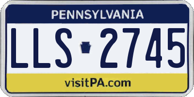 PA license plate LLS2745
