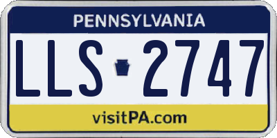 PA license plate LLS2747