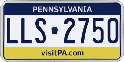 PA license plate LLS2750