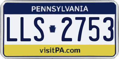 PA license plate LLS2753