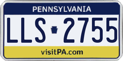 PA license plate LLS2755