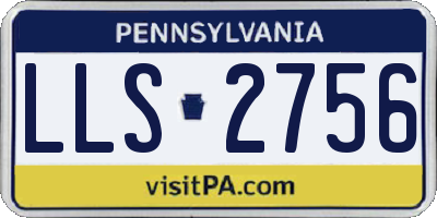 PA license plate LLS2756