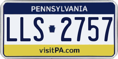 PA license plate LLS2757