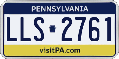 PA license plate LLS2761
