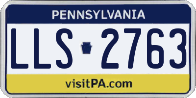 PA license plate LLS2763