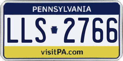 PA license plate LLS2766