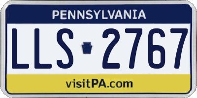 PA license plate LLS2767