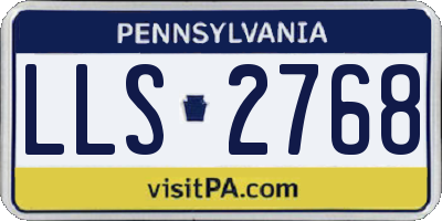 PA license plate LLS2768