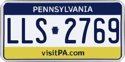 PA license plate LLS2769