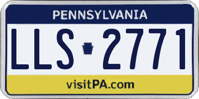 PA license plate LLS2771