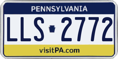 PA license plate LLS2772