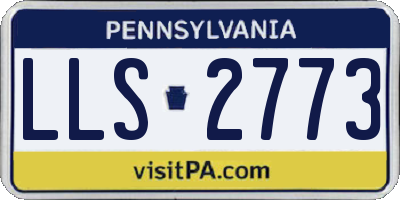 PA license plate LLS2773