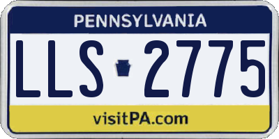 PA license plate LLS2775