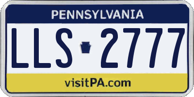 PA license plate LLS2777