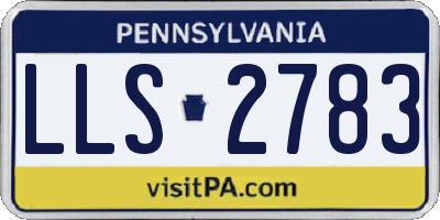 PA license plate LLS2783