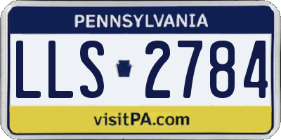 PA license plate LLS2784