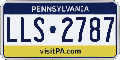 PA license plate LLS2787