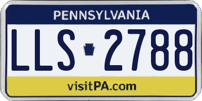 PA license plate LLS2788