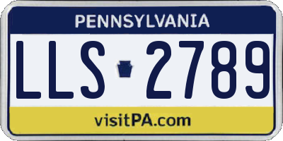 PA license plate LLS2789