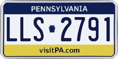 PA license plate LLS2791