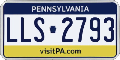 PA license plate LLS2793