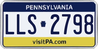 PA license plate LLS2798