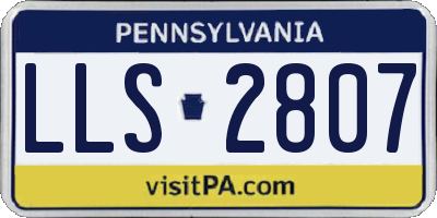 PA license plate LLS2807