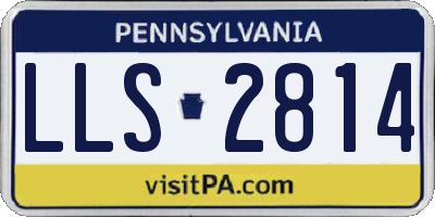 PA license plate LLS2814