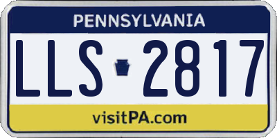 PA license plate LLS2817