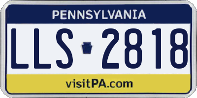 PA license plate LLS2818