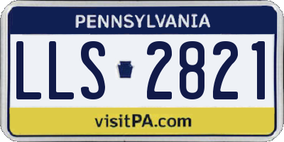 PA license plate LLS2821