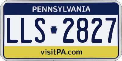 PA license plate LLS2827