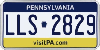 PA license plate LLS2829