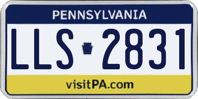 PA license plate LLS2831