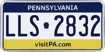 PA license plate LLS2832