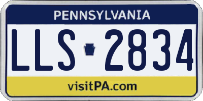 PA license plate LLS2834
