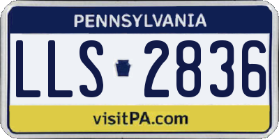 PA license plate LLS2836