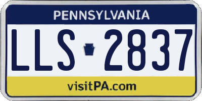 PA license plate LLS2837