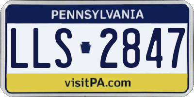 PA license plate LLS2847
