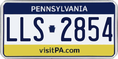 PA license plate LLS2854