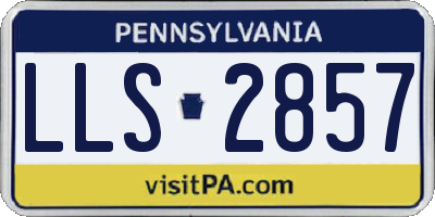 PA license plate LLS2857