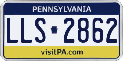 PA license plate LLS2862