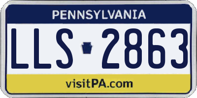PA license plate LLS2863