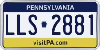 PA license plate LLS2881